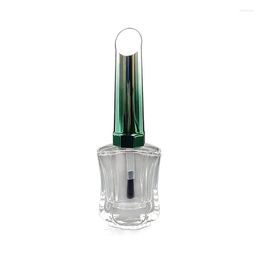 Storage Bottles 12ml Empty Transparent Nail Polish Bottle Portable Brush Art Container Glass Oil