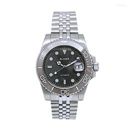 Wristwatches 2023 Purple Water Ghost Watch Men's Fashion Waterproof Fully Automatic Mechanical Steel Diving Glow