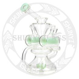 Colorful 9 Inches Dab Rig Glass Bong Smoke Water Pipe Hookah High Quality Tobacco Bongs with 14 MM Banger