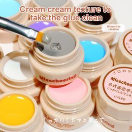 Nail Gel Japanese Solid Nail Polish Gel Nail Shop Special Colour Canned Solid Cream Solid Glue Nail Polish Glitter Varnishes 230706