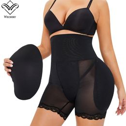 High Quality Padded Buttock Tummy Control Panties Body Shaper Lace Mid Butt Lift Waist Hip Pad Underwear