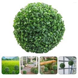 Decorative Flowers Artificial Hanging Decor Grass Balls Green Leaf Topiary DIY Ornament Fake Simulated Indoor