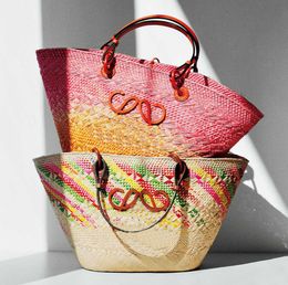 Fold Shopper A5 Tote Bag Shoulder Designer Bags Purse And Handbag Woman Casual Luxury Weave Crossbody Mens Anagram Embroider Clutch Straw Beach Bag