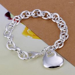 Link Bracelets Factory Price Charms Love Women Lady Valentine Gift Silver Colour Jewellery High Quality Chain Wedding Gifts