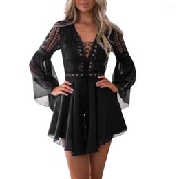 Casual Dresses Women Lace Long Sleeve Cocktail Party Pencil Dress Bandage Formal Occasion Evening Loose Women'S