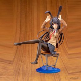 Action Toy Figures Anime Figure Youth Boy Will Dream Of Bunny Girl Senpai Sakurajima Mai Uniforms Model Collection OrnamentsToy Gift R230707