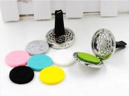 30mm Car Perfume Clip Home Essential Oil Diffuser For Car Locket Clip Stainless Steel Car Air Freshener Conditioning Vent Clip5899325