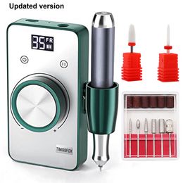 Nail Manicure Set 35000RPM Nail Drill Machine Rechargeable 4000mAh Wireless Nail Sander for Manicure Portable Machine for Nails 230706