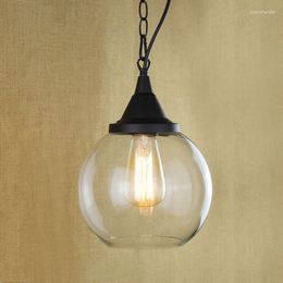 Pendant Lamps IWHD Glass Hanglamp LED Lights Style Loft Industrial Lighting Fixtures Iron Vintage Retro Hanging Lamp Iluminacion