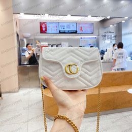 Top Tier Quality Women Bags Gold Chain Bag Fashion Girl Designer Shopping Bag Mini Purses Crossbody Bag Macaron Color Bag Quilted Ladies Clutch bliebeeryeyes