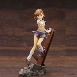 Action Toy Figures 26CM Anime Figure Momoco Signboard Girl Misaka Action Figure Cute Standing Girl Doll Toy Model Gift Collection R230707