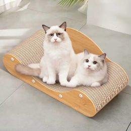Cat Scratch Board Cat Scratcher Cat Scratch Pad Cardboard Sofa Scratching Board Lounge Couch For Indoor Cats
