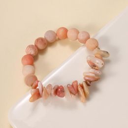 Strand Natural Sunstone Bracelet Orange Moonstone Crushed Stone Crystal Women's Super Transfer Wangfu Pulsera