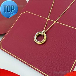 Circle pendant necklace tennis chain carti necklace loop charms love series 18k gold plated silver chain initial necklaces women dainty