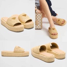 Raffian Flatform Sandals Natural A Sleek Sophisticated Texture of Woven Raffian Gives of These Sandals with Flatform Sole Enamelled Metal Triangle