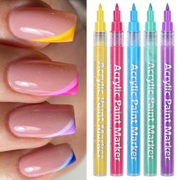 Nail Gel 10 Colors Nail Art Graffiti Pen Acrylic Flower Wave Stripe DIY Painting Gel Polish Nail Brush Abstract Lines Drawing Tools 230706