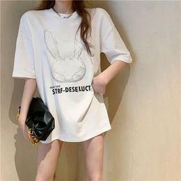 2023 Summer New Pure Cotton Hot Diamond Versatile Casual Loose T-shirt Women's Korean Edition INS Fashion Top