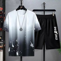 Men's Tracksuits Men Tracksuits 3d Printing 2 Pieces Tops and Shorts Sportswear Man Clothes Set Suit Fashion Jogger Outfit Oversized Men Costume 230707