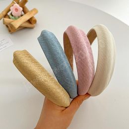 New Fashion Headband For Women PU Leather Hairband Macarons ColorHeadwear Hair Accessories Turban