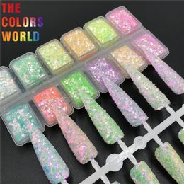 Nail Glitter TCT Chunky Rainbow Mermaid Nails Art Decoration Design Makeup Tumbler Crafts Manicure Festival Accessories 230706