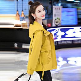 Women's Jackets Spring And Autumn Womens Short Jacket 2023 Korean Loose Casual Foreign Style Versatile Thin Hooded Fashion Tops Femme