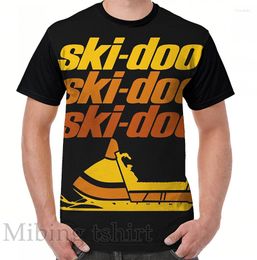 Women's T Shirts Funny Print Men Shirt Women Tops Tee Vintage Ski Doo Snowmobiles Graphic T-Shirt O-neck Short Sleeve Casual Tshirts