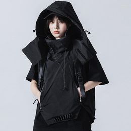 Men's Vests Michalkova Trending Products Tactical Utility Vest Streetwear Men Clothes Black Jacket Hoodies Loose And Comfortable