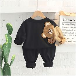 Clothing Sets Spring Autumn Children Clothes Boys Bear Casual Sports T-Shirt Sportswear Toddler Set Drop Delivery Baby Kids Maternity Dhrdb