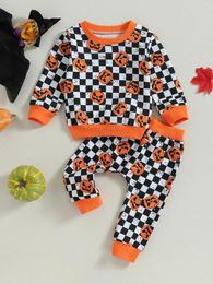 Clothing Sets Baby Girl Halloween Costume Set Long Sleeve Ghost Print Dress With Leggings And Headband Fall Winter Outfit