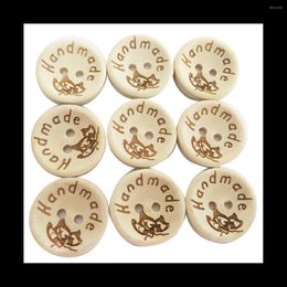 Decorative Flowers 400Pcs Wooden Buttons Clothing Decoration Wedding Decor Handmade Scrapbooking For