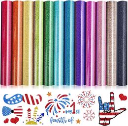 Window Film Fast delivery 1 roll 10 "/12 "x 17 '/ 25/30cmx500cm Glitter heat transfer vinyl iron on DIY clothing 230707