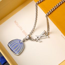 Silver Letter YK PUMPKIN Necklace m01099 luxury designer chain