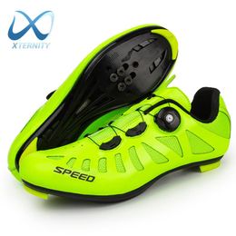 Footwear Breathable Lightweight Cycling Shoes Men Professional Athletic Outdoor Bicycle Shoes Mtb Selflocking Racing Road Bike Spd Shoes