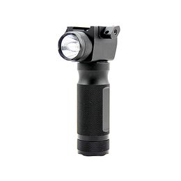 Tactical Flashlight LED Hunting Weapon Light With Integrated Red Laser Aluminium Rifle Grip Quick Detachable Picatinny Mount