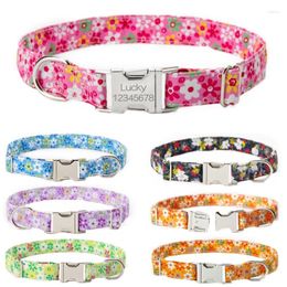 Dog Collars Adjustable Nylon Collar Personalized Free Custom Name Puppy Kitten Id For Small Large Dogs Pet Product Tag