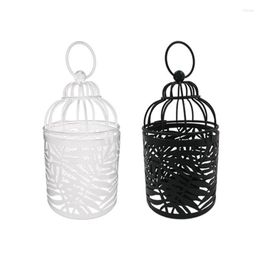 Candle Holders Hanging Holder Metal Vintage Birdcage Tealight Lantern Decorative Candlestick For Table Centerpiece Wedding Party R7UB