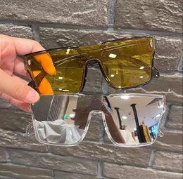 Male and female designer sunglasses, punk style street photo sunglasses, new avant-garde square sun visors, 6 Colours