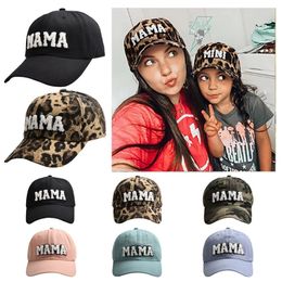 Ball Caps Qisin Mom and Boys HatAdjustableMINI Letter Printed Baseball Caps for Women Kids Hat Mothers Day Matching Warm Gift 230706
