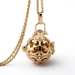 Chains Gold Color Cage Angel Ball Necklace 6 Colors Metal Pregnancy In Pendants Baby Chime