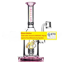 9 inches hookahs Perc Glass Bong quartz banger bowl bongs dab rig Water Pipes heady wax oil rigs pipe Filter Diffuser Percolator purple