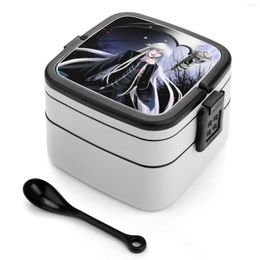 Dinnerware Sets Double Layer Bento Box Lunch Salad Butler Manga Anime Shonen Kawaii Grell Ceil Phantomhive Movie Movies