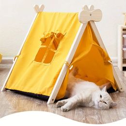 Dog Kennel Winter Warm Tent Cat Kennel Four Seasons Universal Cat And Dog House Removable And Washable Kennel Cute Cat Teepee Cave