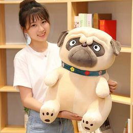 Stuffed Plush Animals 1PC 35-60CM New Shapi Dogs Doll Stuffed Simulation Plush Pug Lovely Puppy Pet Toy Plush Animal Toy Boys Birthday Kids L230707