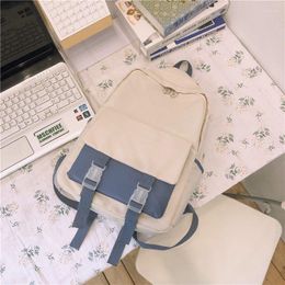 School Bags Large-Capacity Bookbag Anti-Theft Spillage Solid Colour And Simple High Pupils Backpack Campus Men Women Schoolbag