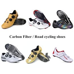 Shoes Professional Road Cycling Shoes Carbon Fiber Ultralight Selflocking Shoes Triathlon Bicycle Racing Shoes Road Bicycle Sneakers