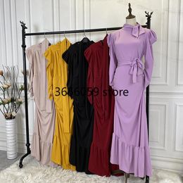 Ethnic Clothing Design Muslim Abaya Dress For Women Islamic Folds Dubai Fashion Skirt Woment Clothes