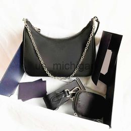 Evening Bags Sale 3 piece man womens Luxurys Designers bags high quality handbags black hobo purse nylon chain lady handbag crossbody shoulder wholesale totes fashi