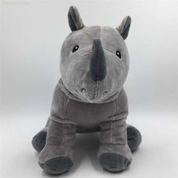 Stuffed Plush Animals I Know a Rhino Grey Rhinoceros 30cm Plush Doll Gift Toy L230707