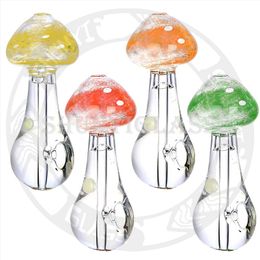 Mashroom glycerin coil hookah hand pipe freezable chilled cool handpipe for tobacco Glass Smoking Pipe Spoon glyco