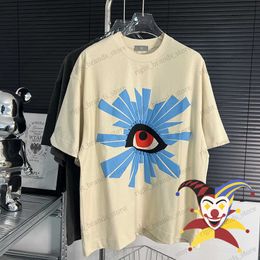 Men's T-Shirts Puff Print Vintage T Shirt Men Women High Quality Oversized T-shirt Washed Heavy Fabric Top Tees T230707